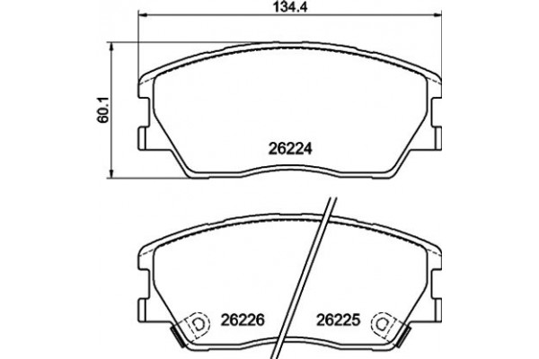 Textar Σετ τακάκια, Δισκόφρενα - 2622401