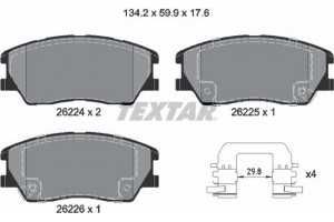 Textar Σετ τακάκια, Δισκόφρενα - 2622401