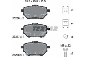 Textar Σετ τακάκια, Δισκόφρενα - 2623601