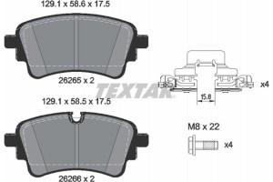 Textar Σετ τακάκια, Δισκόφρενα - 2626503