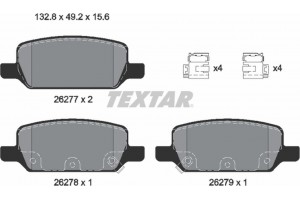 Textar Σετ τακάκια, Δισκόφρενα - 2627701