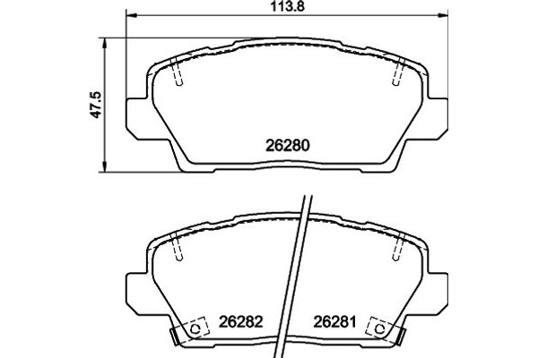 Textar Σετ τακάκια, Δισκόφρενα - 2628001