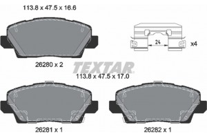 Textar Σετ τακάκια, Δισκόφρενα - 2628001