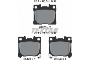 Textar Σετ τακάκια, Δισκόφρενα - 2642301
