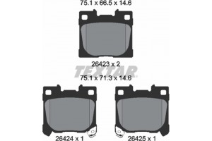 Textar Σετ τακάκια, Δισκόφρενα - 2642301