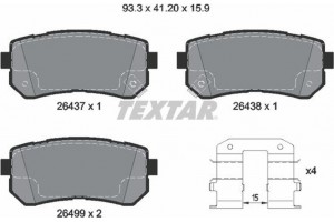Textar Σετ τακάκια, Δισκόφρενα - 2643701