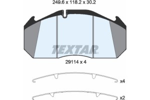 Textar Σετ τακάκια, Δισκόφρενα - 2911401