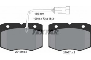 Textar Σετ τακάκια, Δισκόφρενα - 2913901