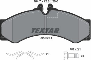 Textar Σετ τακάκια, Δισκόφρενα - 2915301