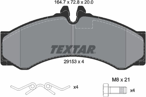 Textar Σετ τακάκια, Δισκόφρενα - 2915301