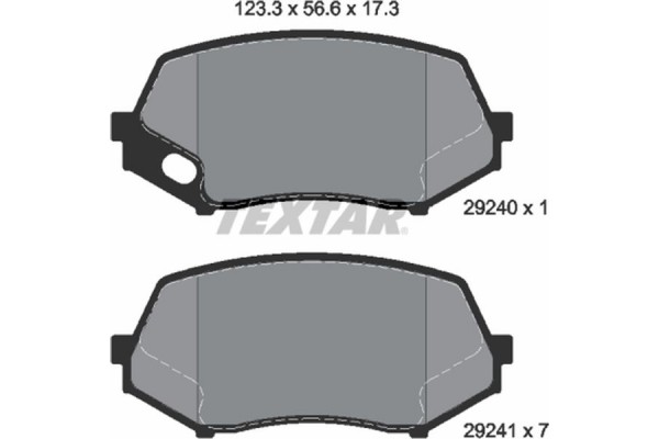 Textar Σετ τακάκια, Δισκόφρενα - 2924001