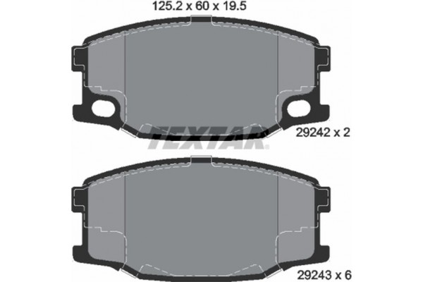 Textar Σετ τακάκια, Δισκόφρενα - 2924201