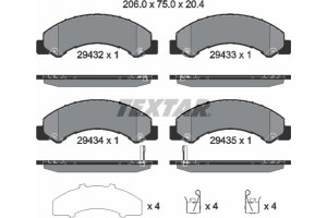 Textar Σετ τακάκια, Δισκόφρενα - 2943201