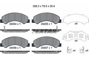 Textar Σετ τακάκια, Δισκόφρενα - 2945401
