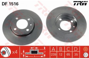 Trw Δισκόπλακα - DF1516