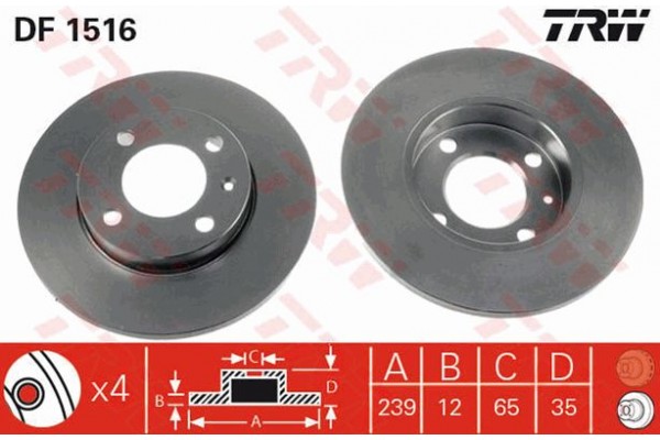 Trw Δισκόπλακα - DF1516