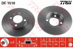 Trw Δισκόπλακα - DF1518