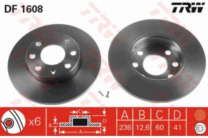 Trw Δισκόπλακα - DF1608