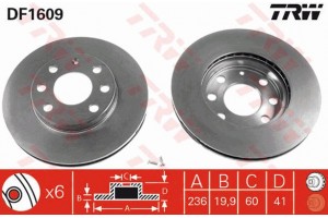 Trw Δισκόπλακα - DF1609