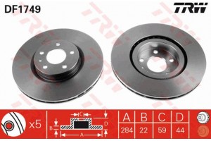 Trw Δισκόπλακα - DF1749