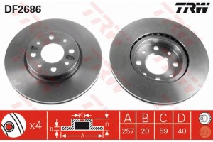 Trw Δισκόπλακα - DF2686