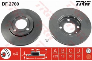 Trw Δισκόπλακα - DF2780