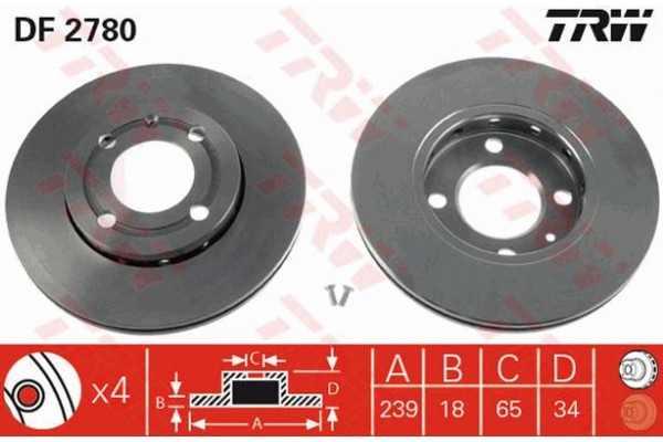 Trw Δισκόπλακα - DF2780