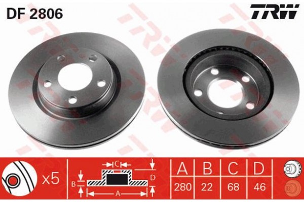 Trw Δισκόπλακα - DF2806
