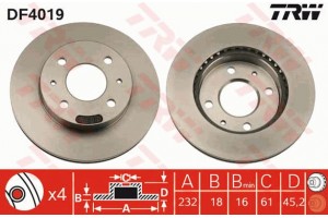 Trw Δισκόπλακα - DF4019