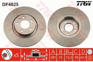 Trw Δισκόπλακα - DF4025