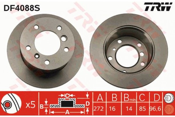 Trw Δισκόπλακα - DF4088S