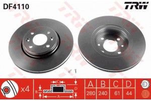 Trw Δισκόπλακα - DF4110