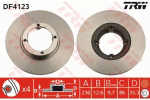 Trw Δισκόπλακα - DF4123