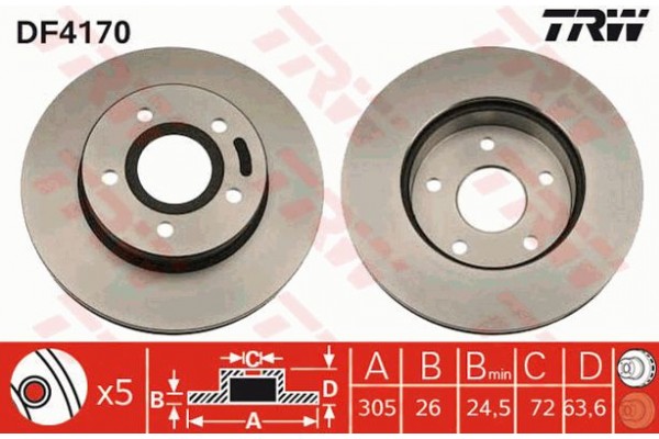 Trw Δισκόπλακα - DF4170