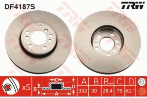 Trw Δισκόπλακα - DF4187S