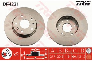 Trw Δισκόπλακα - DF4221