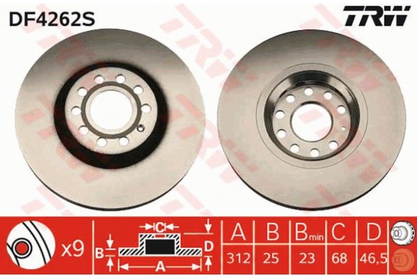 Trw Δισκόπλακα - DF4262S