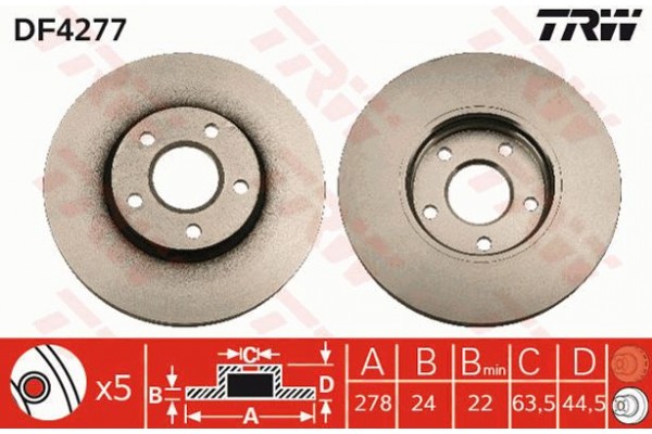Trw Δισκόπλακα - DF4277