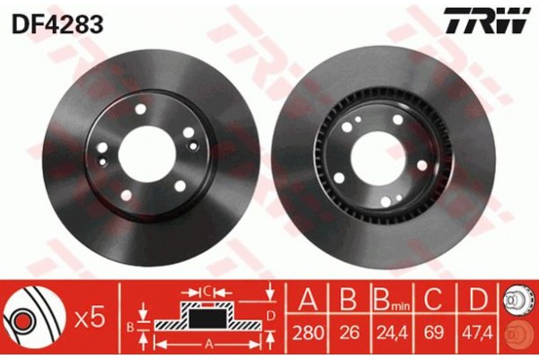 Trw Δισκόπλακα - DF4283