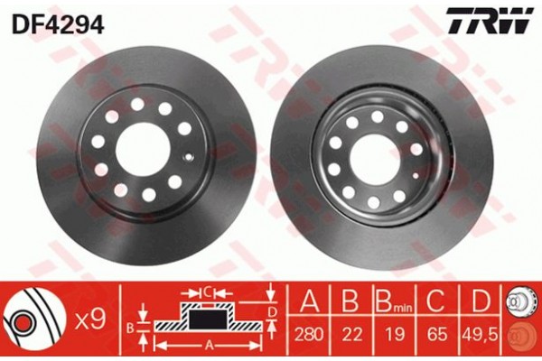 Trw Δισκόπλακα - DF4294