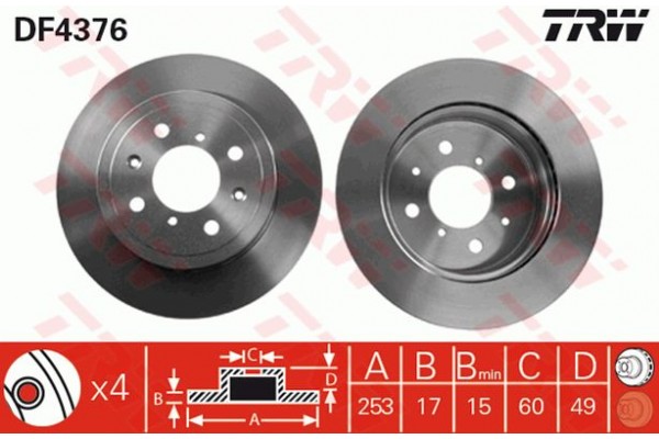 Trw Δισκόπλακα - DF4376