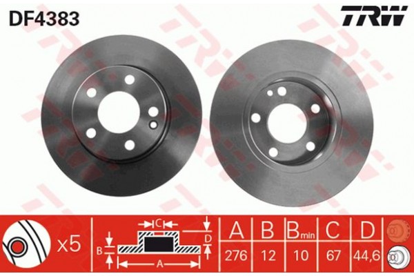 Trw Δισκόπλακα - DF4383