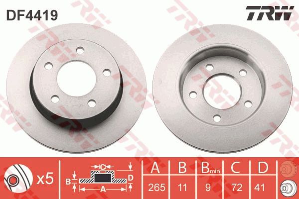 Trw Δισκόπλακα - DF4419