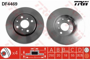 Trw Δισκόπλακα - DF4469