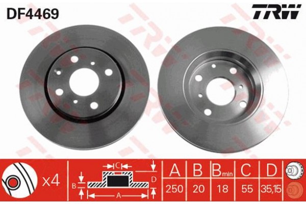 Trw Δισκόπλακα - DF4469