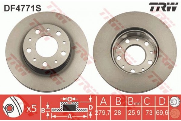 Trw Δισκόπλακα - DF4771S