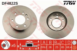 Trw Δισκόπλακα - DF4822S