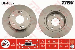 Trw Δισκόπλακα - DF4837