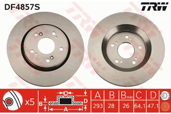 Trw Δισκόπλακα - DF4857S