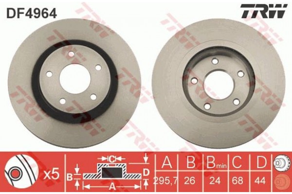 Trw Δισκόπλακα - DF4964